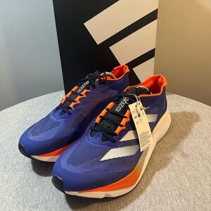 Adidas Adizero Boston 12 Blue Orange Running Shoes Men's Size 11.5 JI4475